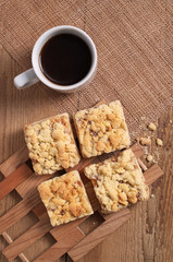Cookies with jam and coffee