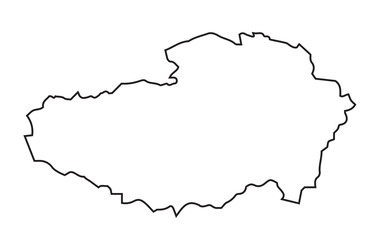 Tibet Outline Map Over A White Background