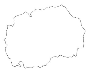 Macedonia Republic Map Outline