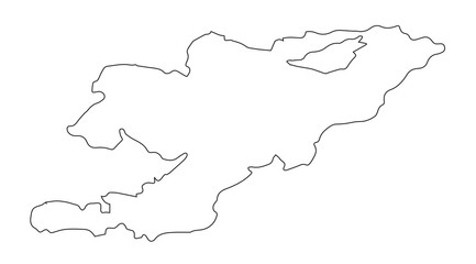 Kyrgyzstan Map Outline