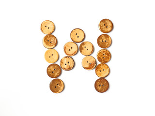 Obraz premium Font W, Alphabet 