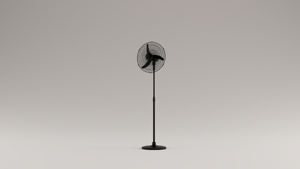 Black Office Cooling Fan 3d illustration 3d render