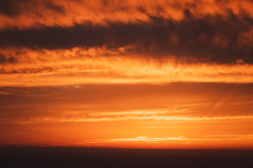 golden sunset sky
