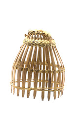 Bamboo basket hand made Handmade  used for catching fish.  isolated on white background.