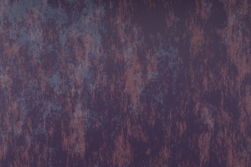 Photo studio portrait background. Painted scratch texture dark blue, red, purple, rust. 3D rendering