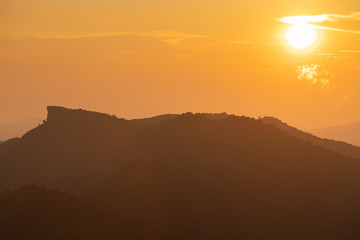 phu chee dow mountain (phu chee dao/phu chi dao) , Beautiful landscape sunrise mountain in Chiang rai , Northern of Thailand.