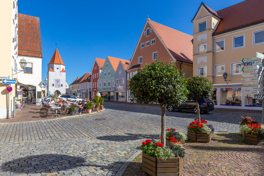little town Aichach in Bavaria