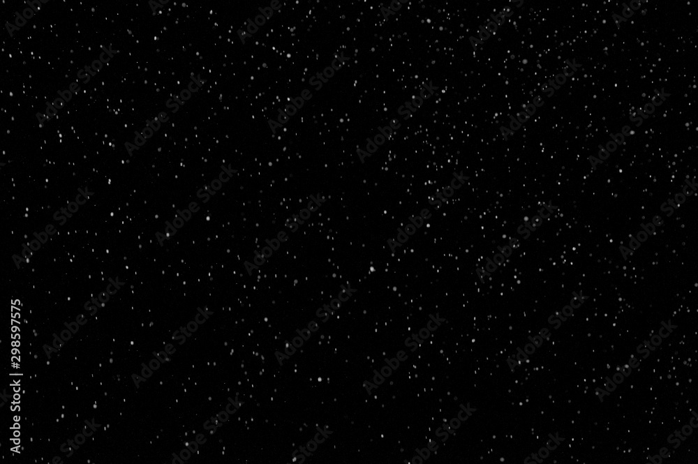 Wall mural falling snow animation loop background. use the composite mode screen, add or lighten for transparen