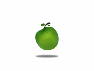 one green apple only horizontal background best product concept