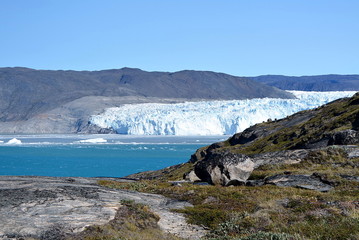 Greenland, Disko Bay - beautiful landscape in the bay of Eqip Sermia - explore the nature by hiking...