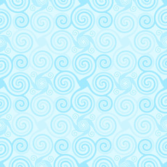 Fototapeta na wymiar Mosaic from blue snowflakes. Frosted glass. Wrapping paper. Seamless pattern.