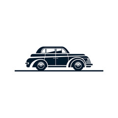 ilustration of classic car for vintage logo