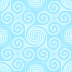 Mosaic from blue snowflakes. Frosted glass. Wrapping paper. Seamless pattern.