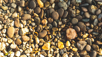 top view stone on background