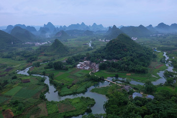 Fototapeta premium Guilin mountain in the evening day