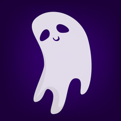 Halloween ghost vector isolated. Mystery and darkness