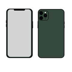 clipboard and mobile phone on white background