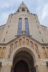 View of Saint-Leon church. Saint-Leon is a parish church located in the 15th arrondissement of at...