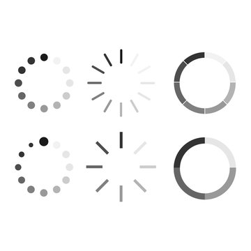 Load Icon Vector. Set Icon Buffer And Loading Symbol