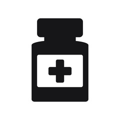 Medicine bottle icon. Vector illustration