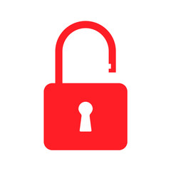 Icons flat open lock. Symbols vector security. Isolated symbol on white background