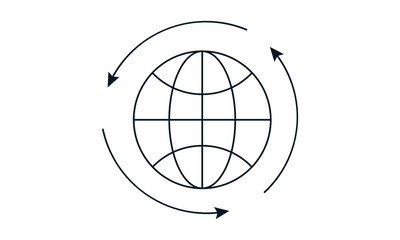 World Wide Internet icon for global connectivity