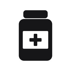 Medicine bottle icon. Vector illustration