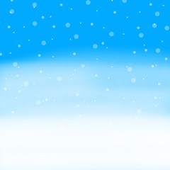 Illustration​ of​ snow falling on​ white​ and​ blue​ background.​ Merry  Christmas and​ Happy​ New​ Year​ concept.​