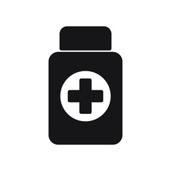 Medicine bottle icon. Vector illustration