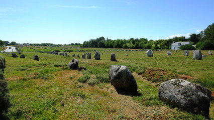 The stone alignment of Carnac in France.
