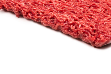 Chopped meat  isolated on white background.