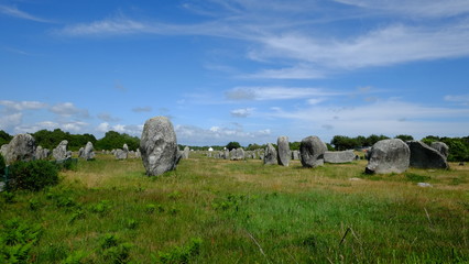 The longest stones alignment in Carnac, France.