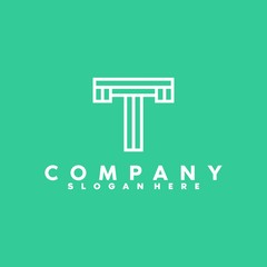 letter T. business logo  icon and template