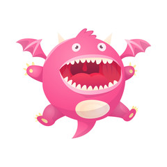 Naklejka premium Dragon cartoon vector cute dragonfly dino character baby dinosaur for kids fairytale dino illustration isolated on white background.