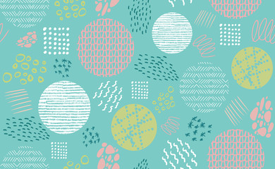 Abstract pastel seamless repeat pattern. Perfect for folk modern backgrounds, wallpaper, invitations, packaging design projects. Vector surface pattern design.