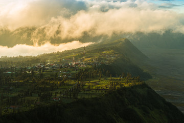 Cemoro lawang village at mount Bromo in Bromo tengger semeru national park, East Java, Indonesia