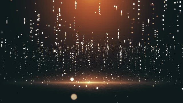 Falling Golden Particles Glitter loop 4k