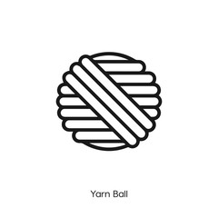 Fototapeta premium yarn ball icon. yarn ball vector symbol. Linear style sign for mobile concept and web design. yarn ball symbol illustration. Pixel vector graphics - Vector 