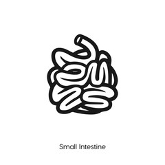 small intestine icon vector