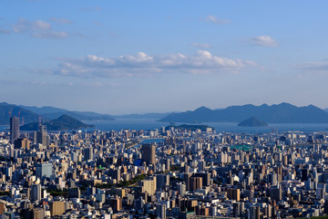 Obraz na płótnie Canvas Hiroshima city view from Mitakiyama