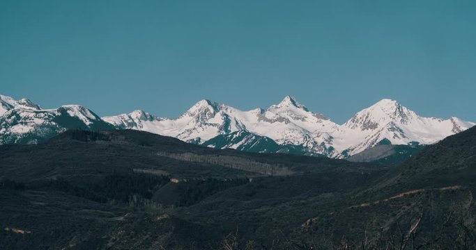 Elk Mountains range in Maroon Bells Wilderness near Aspen Colorado