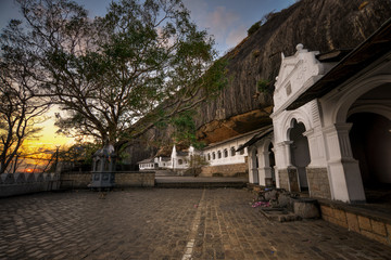 Extérieure du temple d'Or de Dambulla, Sri Lanka