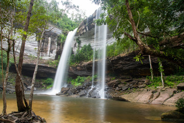 Huay Luang Waterfall is located in the area of Phu Chong Na Yoi National Park, Ubon Ratchathani,Thailand