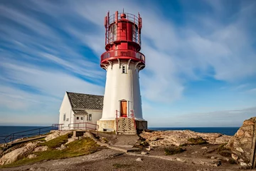 Zelfklevend Fotobehang Lindesnes Fyr Lighthouse, Norway © Andrei Armiagov