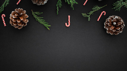 elementos de la navidad con espacio para texto