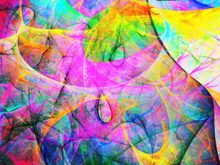 rainbow abstract fractal background 3d rendering illustration