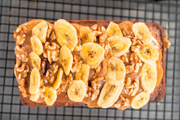 Baking banana bread