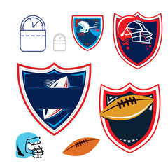 American Football Icon collection (vector Art)