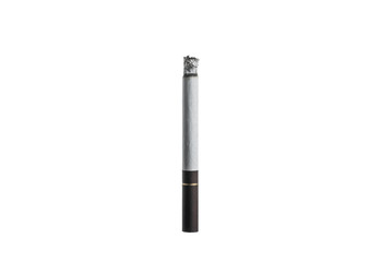 Closeup cigarette isolated on a white background , Black Filter. Brown Filter. Tobacco.