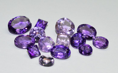 amethyst facet cut gemstones